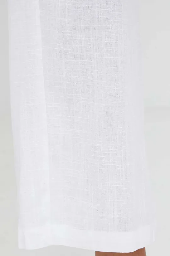 fehér Answear Lab vászon nadrág