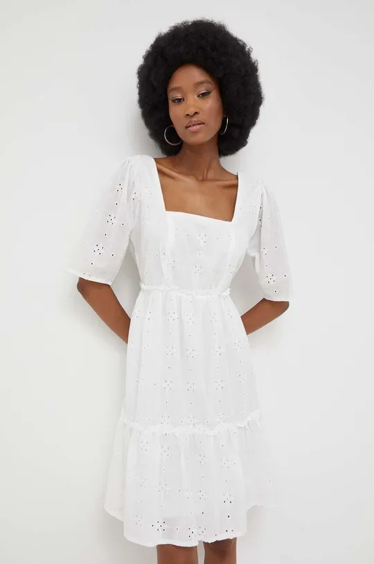 biały Answear Lab sukienka bawełniana Damski
