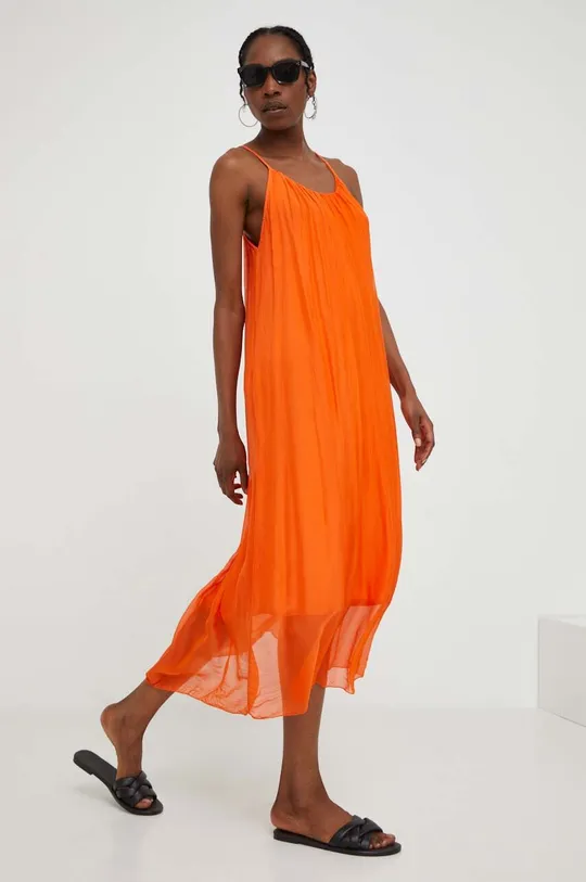 pomarańczowy Answear Lab sukienka Damski