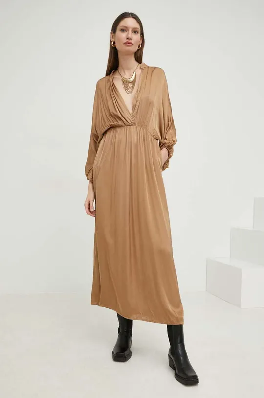 arany Answear Lab selyemkeverékes ruha Női