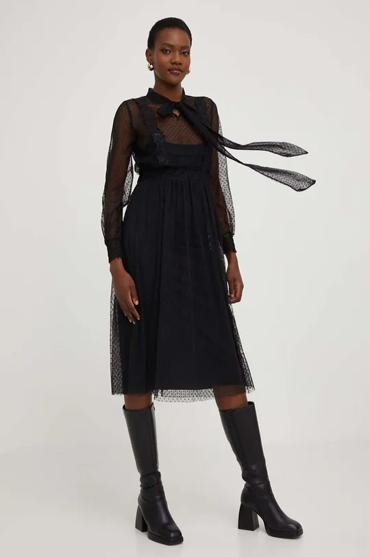 czarny Answear Lab sukienka X kolekcja limitowana SISTERHOOD
