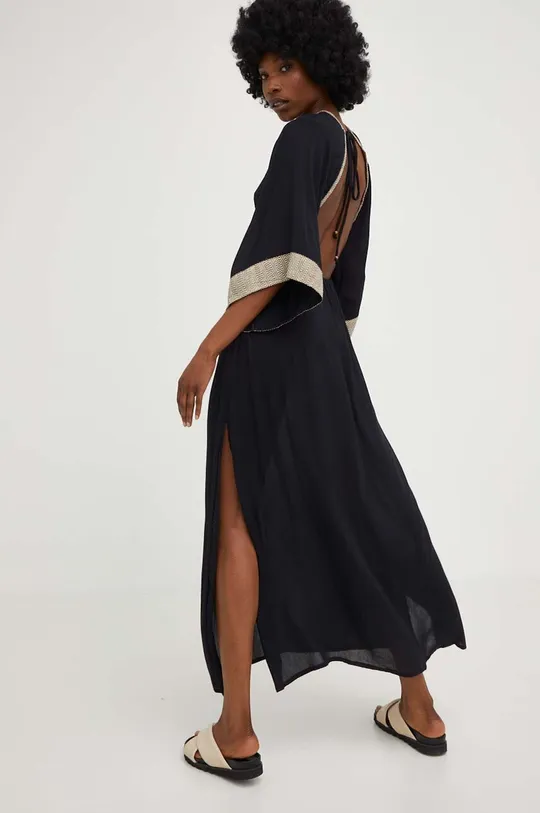 μαύρο Μεταξωτό φόρεμα παραλίας Answear Lab Γυναικεία