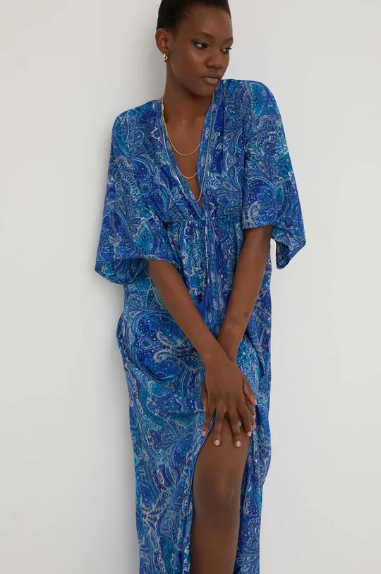 μπλε Φόρεμα με μετάξι Answear Lab Γυναικεία