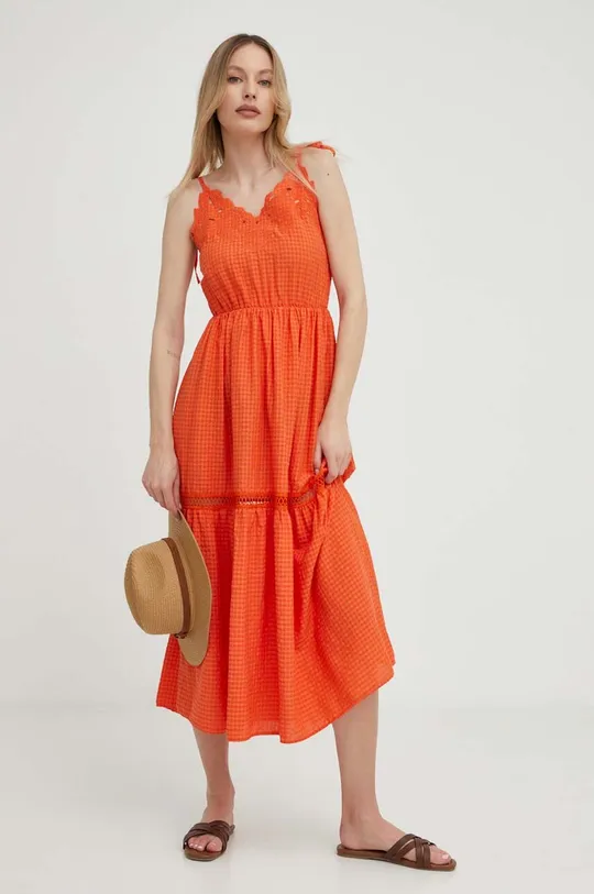 pomarańczowy Answear Lab sukienka Damski