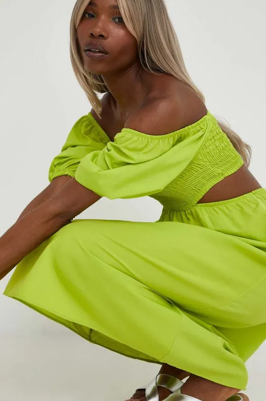 πράσινο Βαμβακερό φόρεμα Answear Lab X limited collection BE SHERO