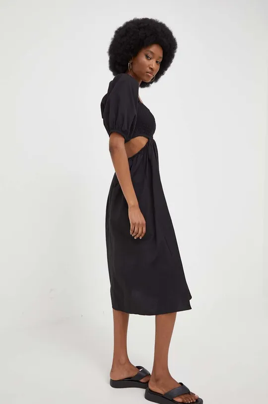 Βαμβακερό φόρεμα Answear Lab X limited collection BE SHERO μαύρο