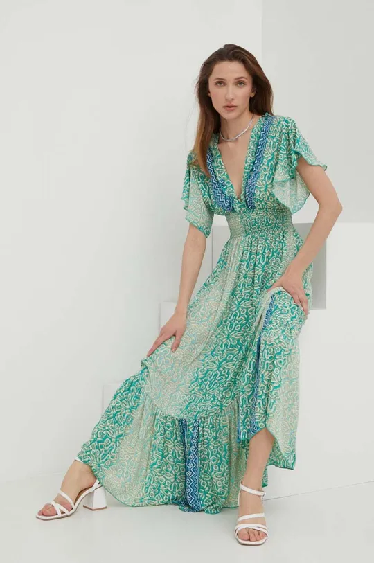 πράσινο Μεταξωτό φόρεμα Answear Lab Γυναικεία