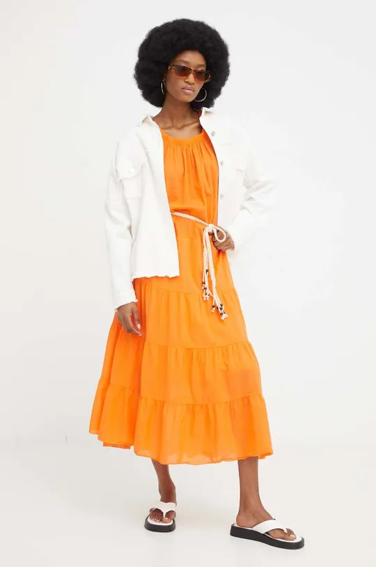 πορτοκαλί Βαμβακερό φόρεμα Answear Lab