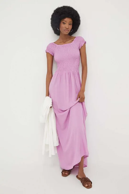 ροζ Φόρεμα Answear Lab Γυναικεία