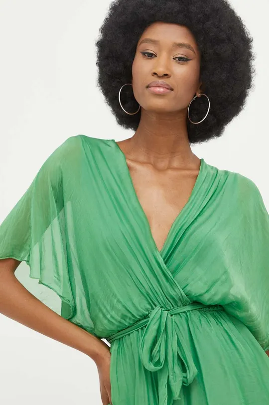 πράσινο Φόρεμα με μετάξι Answear Lab