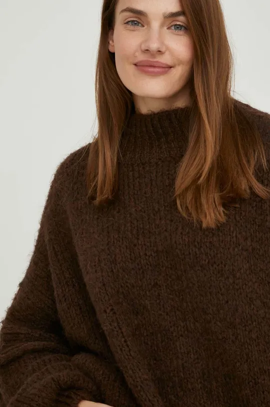 hnedá Vlnený sveter Answear Lab