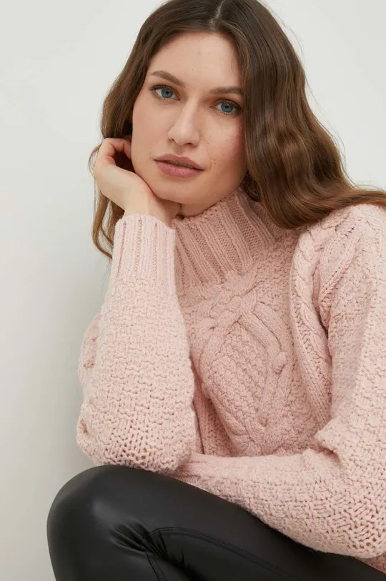 ružová vlnený sveter Answear Lab