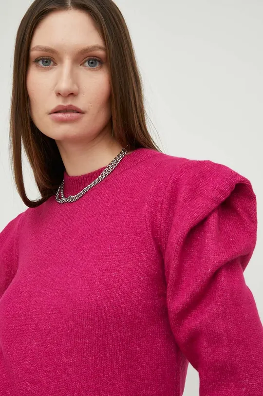różowy Answear Lab sweter z wełną