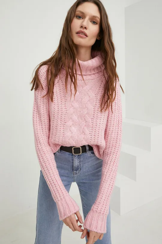 fialová Vlnený sveter Answear Lab