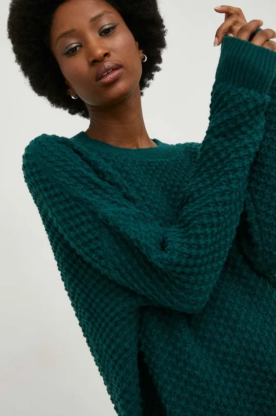 zielony Answear Lab sweter z wełną Damski