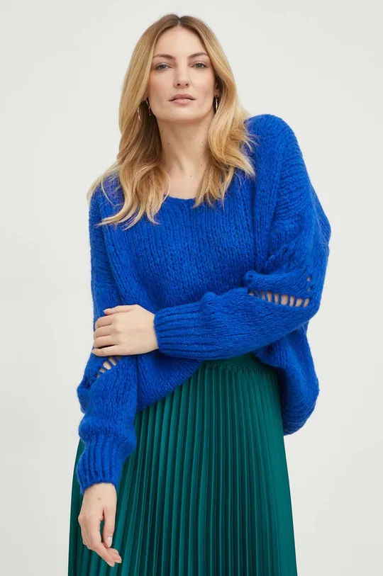 plava Vuneni pulover Answear Lab
