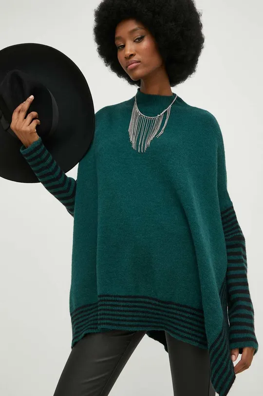 zielony Answear Lab sweter z domieszką wełny Damski