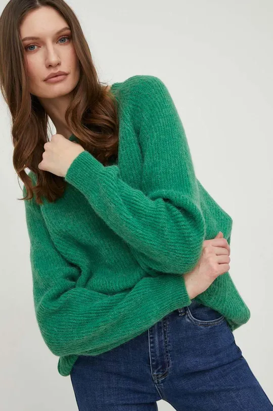zelena Vuneni pulover Answear Lab Ženski