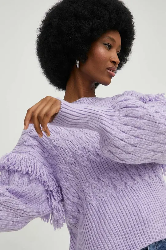 fialová Vlnený sveter Answear Lab Dámsky