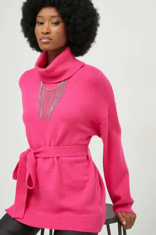 rózsaszín Answear Lab gyapjúkeverék pulóver Női