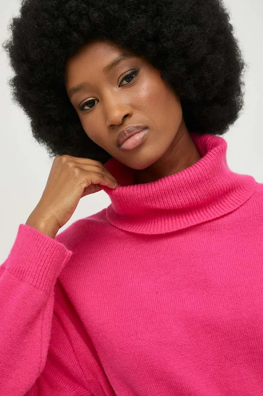 rózsaszín Answear Lab gyapjúkeverék pulóver