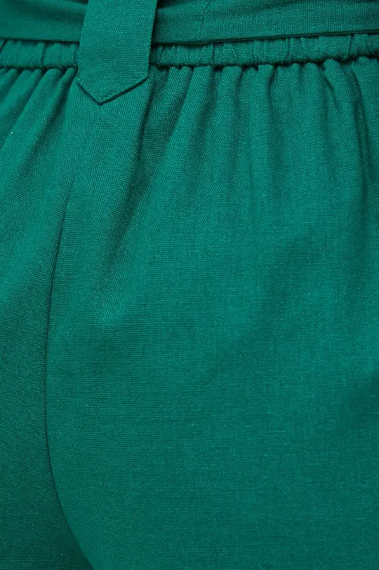 πράσινο Σορτς από λινό Answear Lab X limited collection BE SHERO