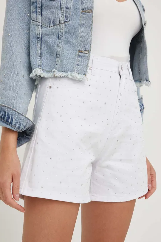 biały Answear Lab szorty jeansowe X kolekcja limitowana BE SHERO