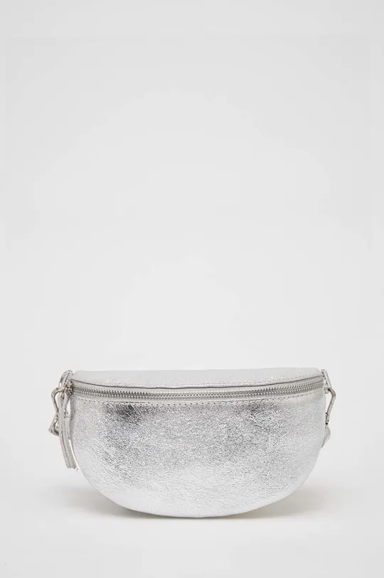 ασημί Δερμάτινη τσάντα φάκελος Answear Lab  X limited collection SISTERHOOD Γυναικεία