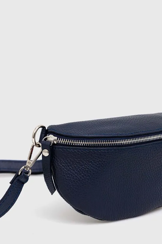 Δερμάτινη τσάντα φάκελος Answear Lab σκούρο μπλε