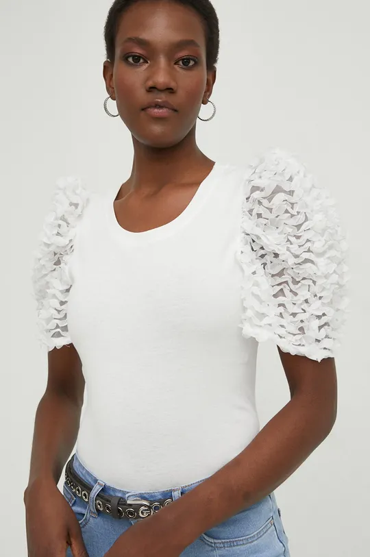 λευκό Μπλουζάκι Answear Lab  X limited collection SISTERHOOD Γυναικεία