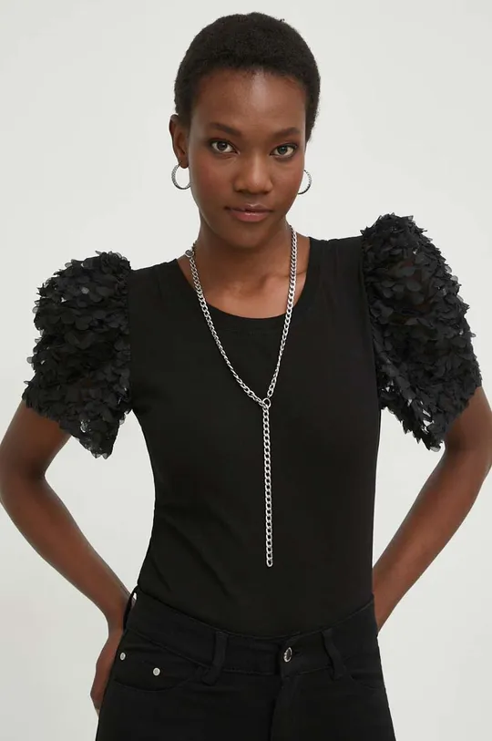 μαύρο Μπλουζάκι Answear Lab  X limited collection SISTERHOOD Γυναικεία