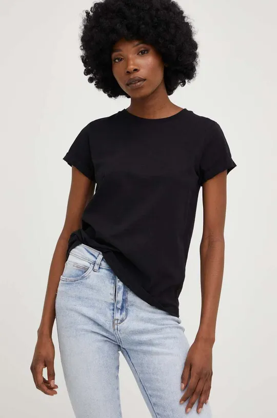 μαύρο Βαμβακερό μπλουζάκι Answear Lab 2-pack Γυναικεία
