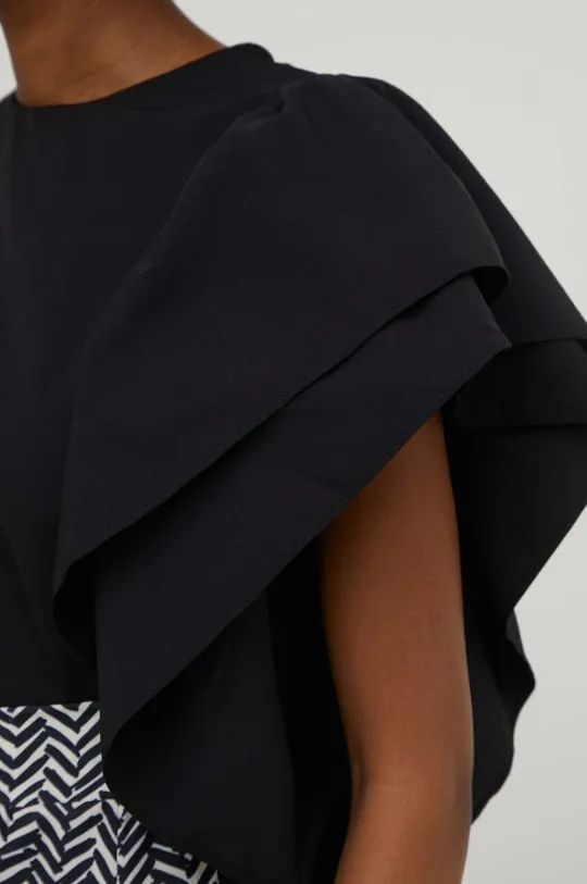 чорний Бавовняна блузка Answear Lab