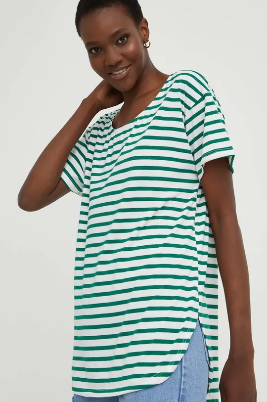 πράσινο Βαμβακερό μπλουζάκι Answear Lab Γυναικεία