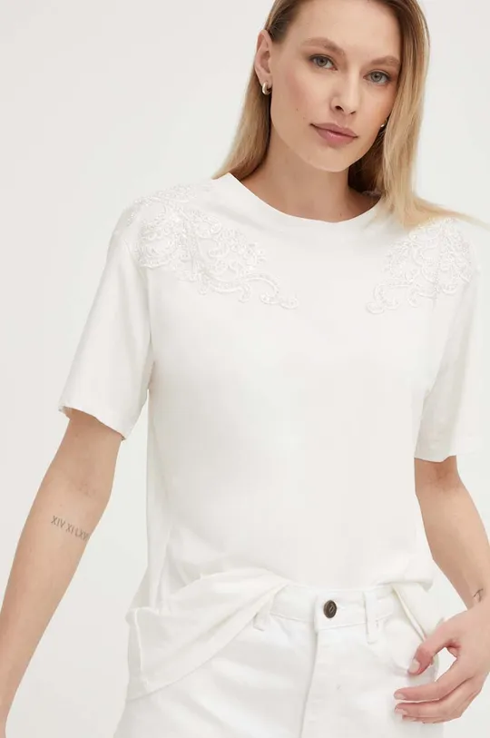bijela Majica kratkih rukava Answear Lab