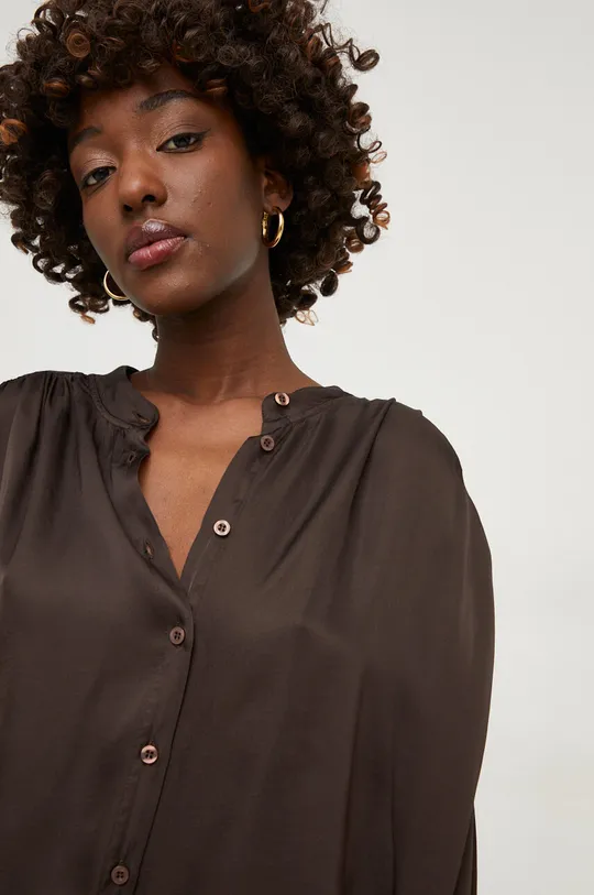 коричневый Блузка с шелком Answear Lab