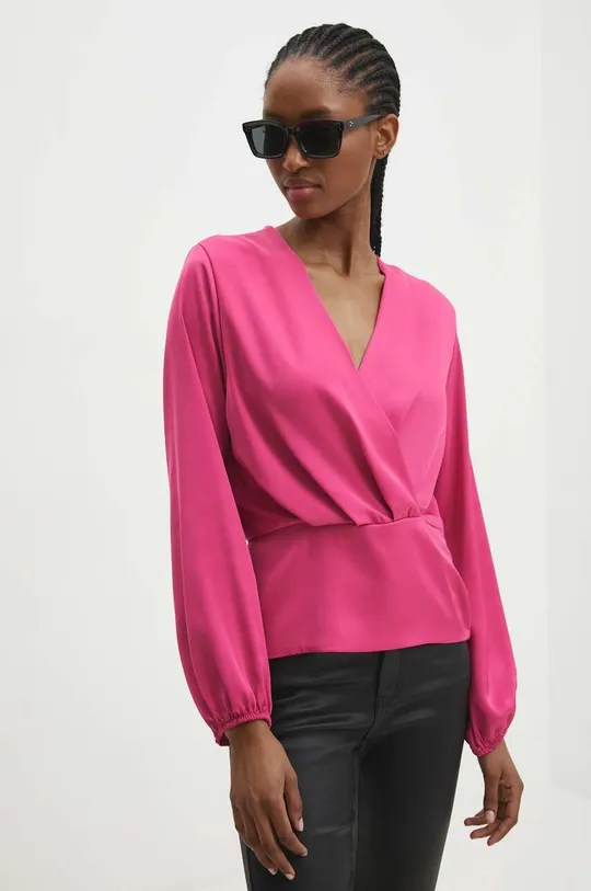 roza Majica Answear Lab Ženski