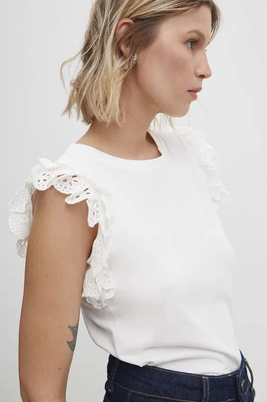 λευκό Μπλουζάκι Answear Lab Γυναικεία
