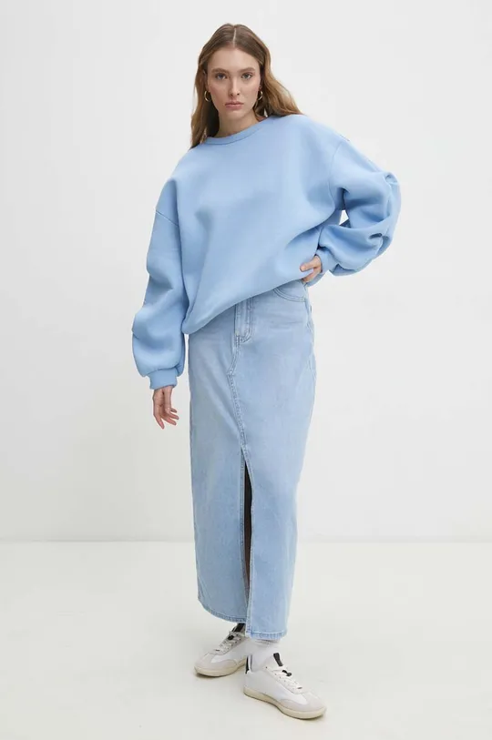 Bombažen pulover Answear Lab modra