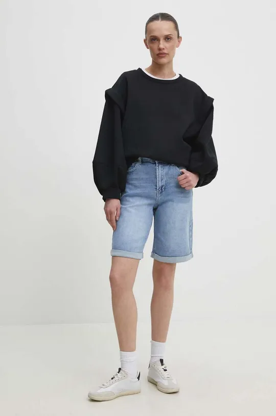 Bombažen pulover Answear Lab črna