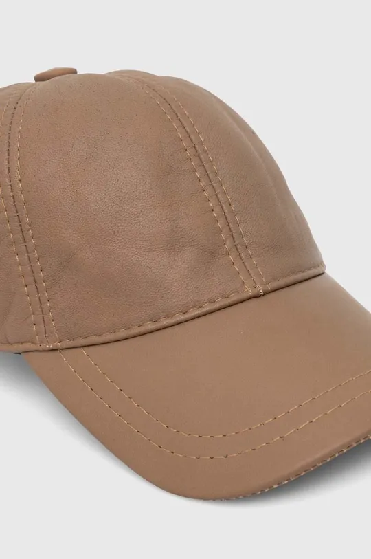 Δερμάτινο καπέλο Answear Lab 80% Φυσικό δέρμα, 20% Πολυεστέρας