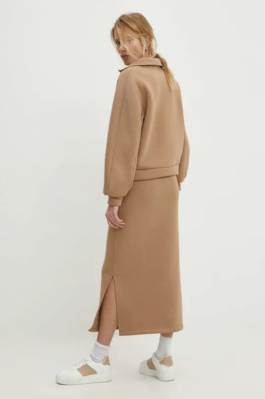 Комплект - блузка и юбка Answear Lab коричневый
