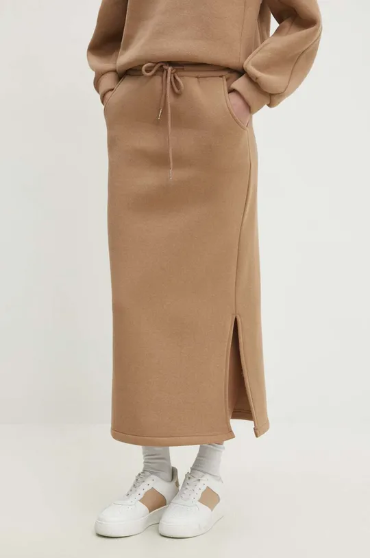 brązowy Answear Lab komplet - bluza i spódnica
