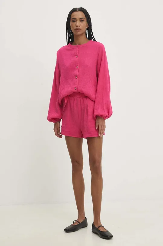 рожевий Сорочка та бавовняні шорти Answear Lab Жіночий