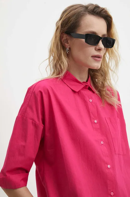 розовый Хлопковая рубашка Answear Lab Женский
