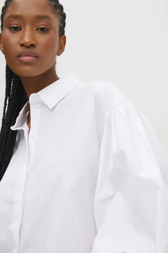 bijela Pamučna košulja Answear Lab Ženski