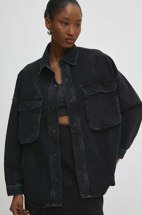 czarny Answear Lab koszula jeansowa Damski