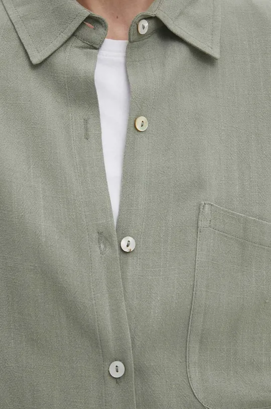Answear Lab camicia di lino verde