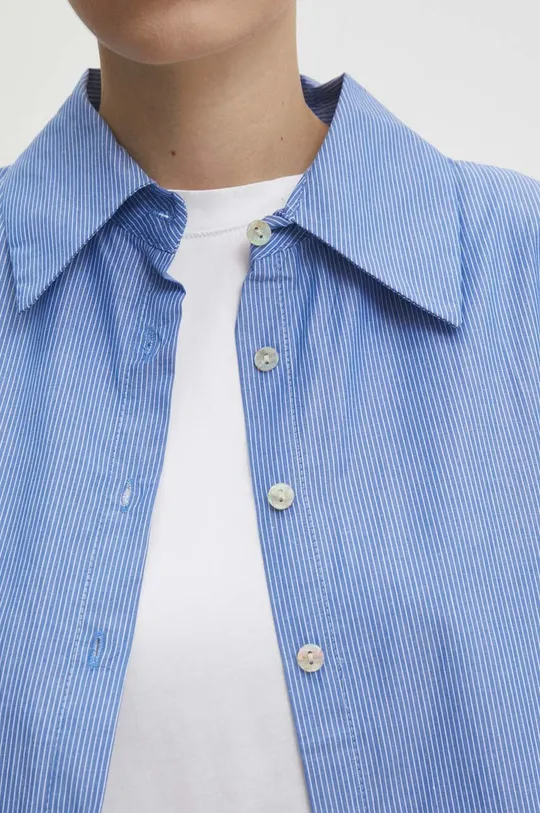 Хлопковая рубашка Answear Lab голубой
