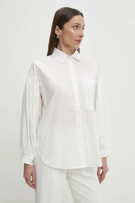 bela Bombažna srajca Answear Lab Ženski